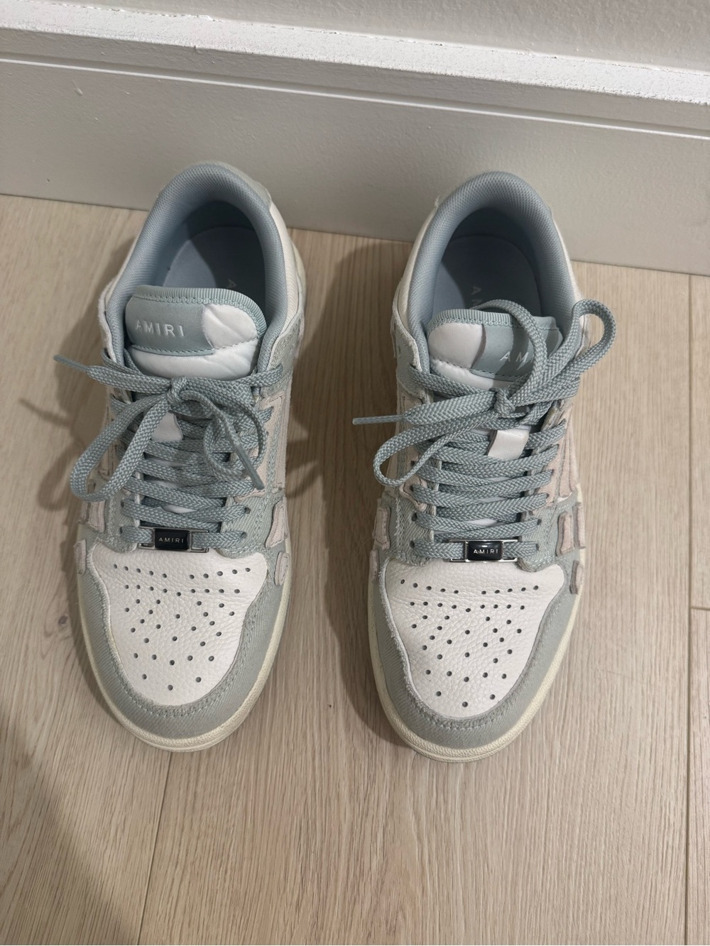 AMIRI Low-Top Sneakers in Mint and White,size 37